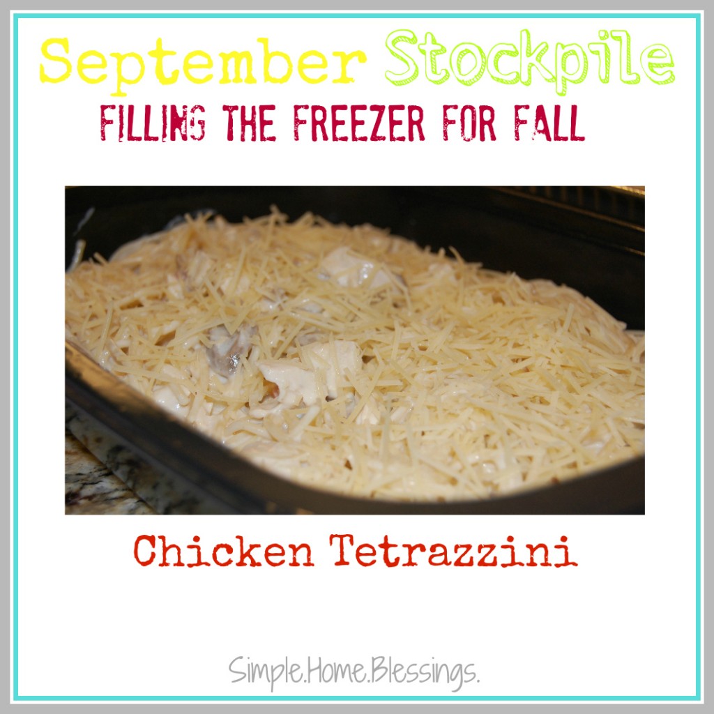 September Stockpile Chicken Tetrazzini