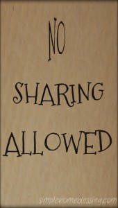 no sharing