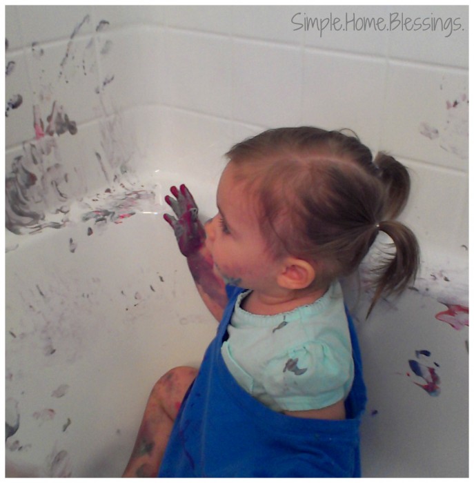 Messy Play Toddler Activity for Decorating Easter Eggs