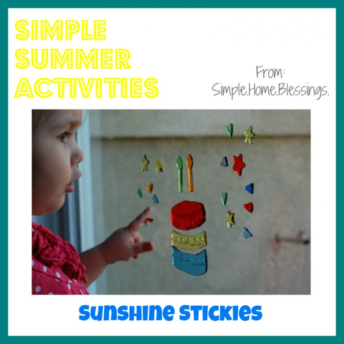 Simple Summer Activities Sunshine Stickies