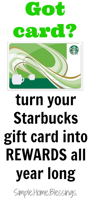 Turn your Starbucks Giftcard into Rewards