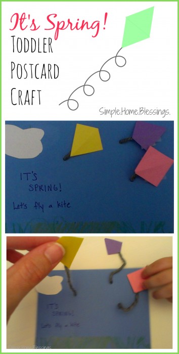 It's Spring! Toddler postcard craft
