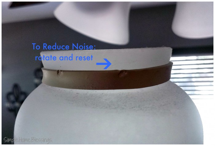 How to Clean a Ceiling Fan - tip to reduce noise