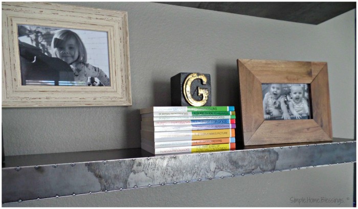 Create a Layered Look for your shelves - detail