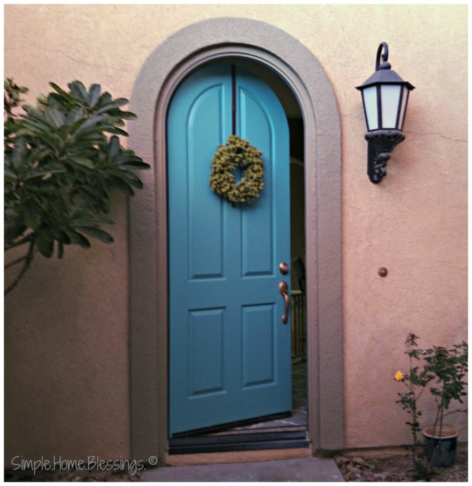 Entryway Makeover, blue door