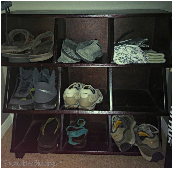 Entryway coat closet, shoe organizer