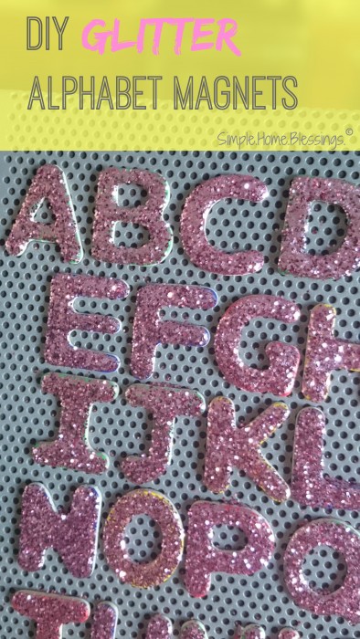 DIY Glitter Alphabet Magnets, a tutorial