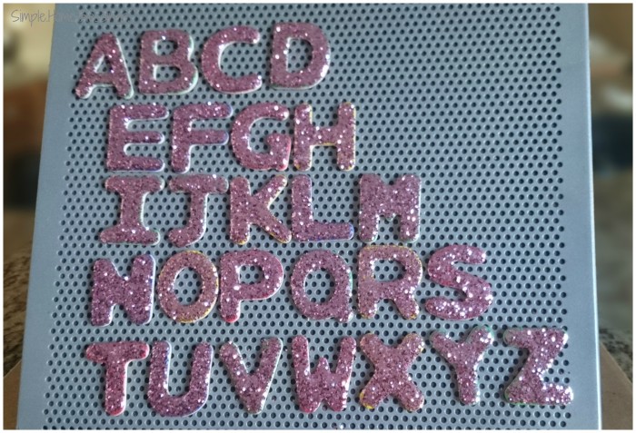 DIY Glitter Alphabet magnets - a simple tutorial