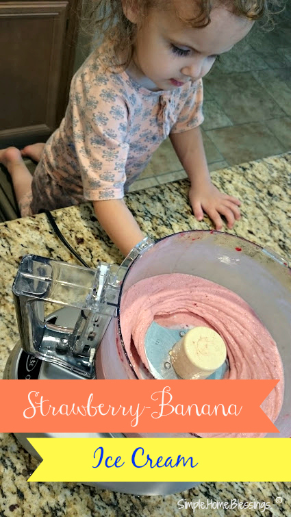 Strawberry Banana Ice Cream - get kids in the kitchen to make this simple recipe