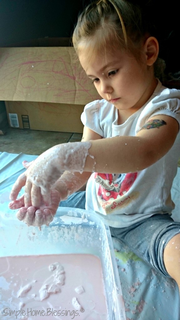Sensory Glop - messy play for little hands.