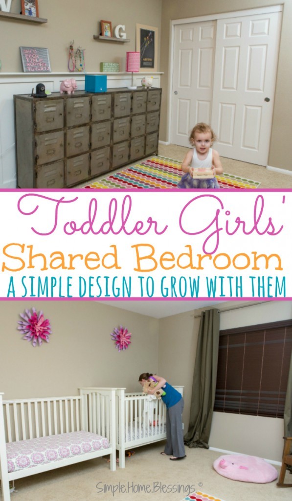 Toddler Girls' Shared Bedroom - a simple design that will grow with them through the years - love the lockers!