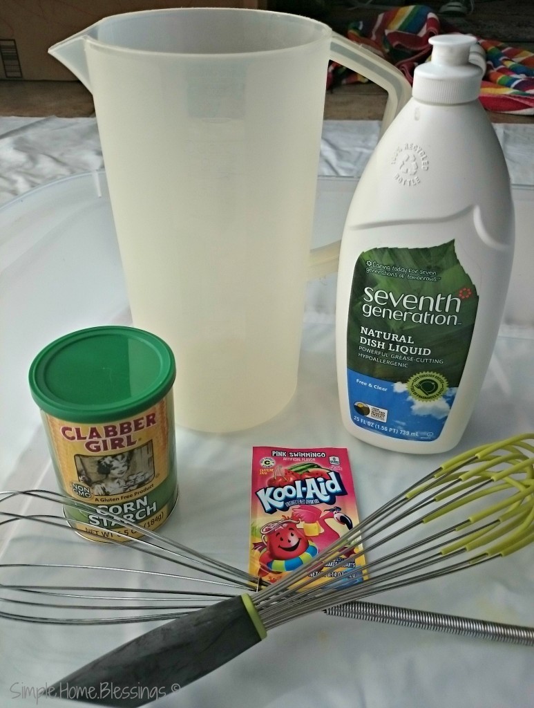 ingredients for play sensory glop
