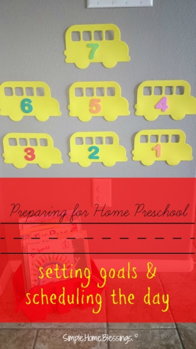 preparing for home preschool