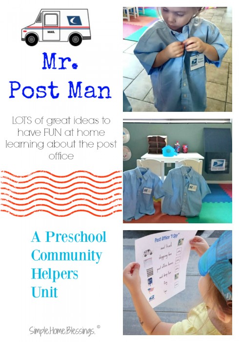 Preschool Community Helpers Unit Mail Man