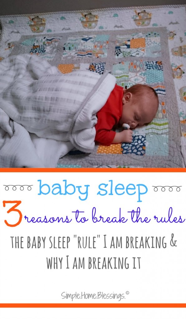 Have you heard the rule about babies sleeping on their backs? That they should ALWAYS be put down to sleep on their backs? Here's why we break that rule. 