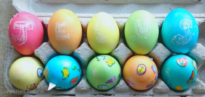 The reason for Easter - a simple egg dying activity
