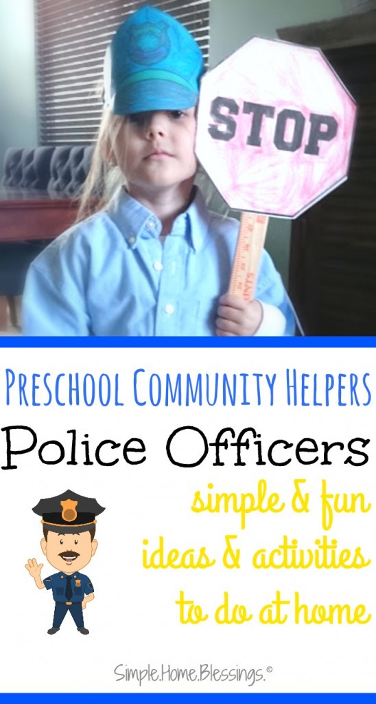 Preschool Police Man Unit as part of a community helpers theme - lots of great simple ideas for play and learning