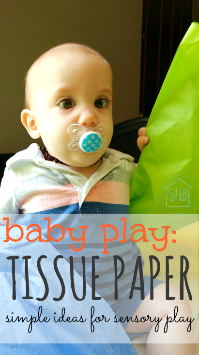 baby play tissue paper - discovering the world through simple sensory play