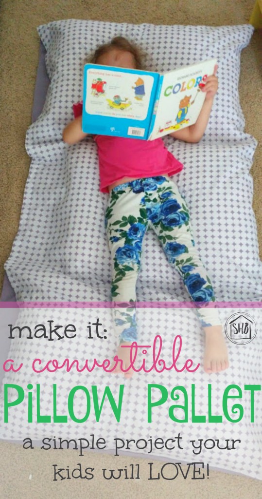 pillow pallet for kids - a simple tutorial for a convertible pillow pallet - perfect for movie night lounging or reading in bed