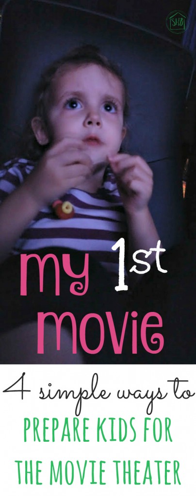 simple list of tips for going to the movie with kids for the first time; including a fun craft project for kids to make and take with them