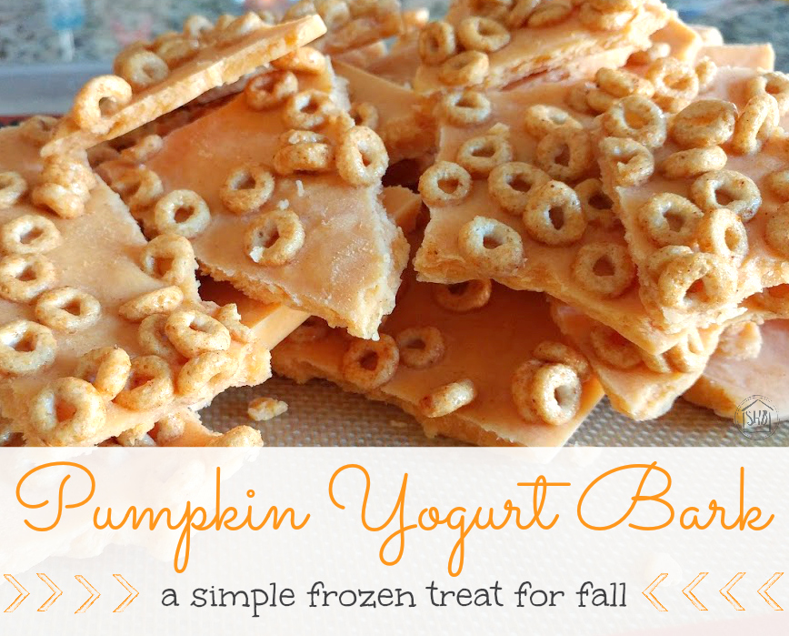 pumpkin yogurt bark, a frozen treat for fall!