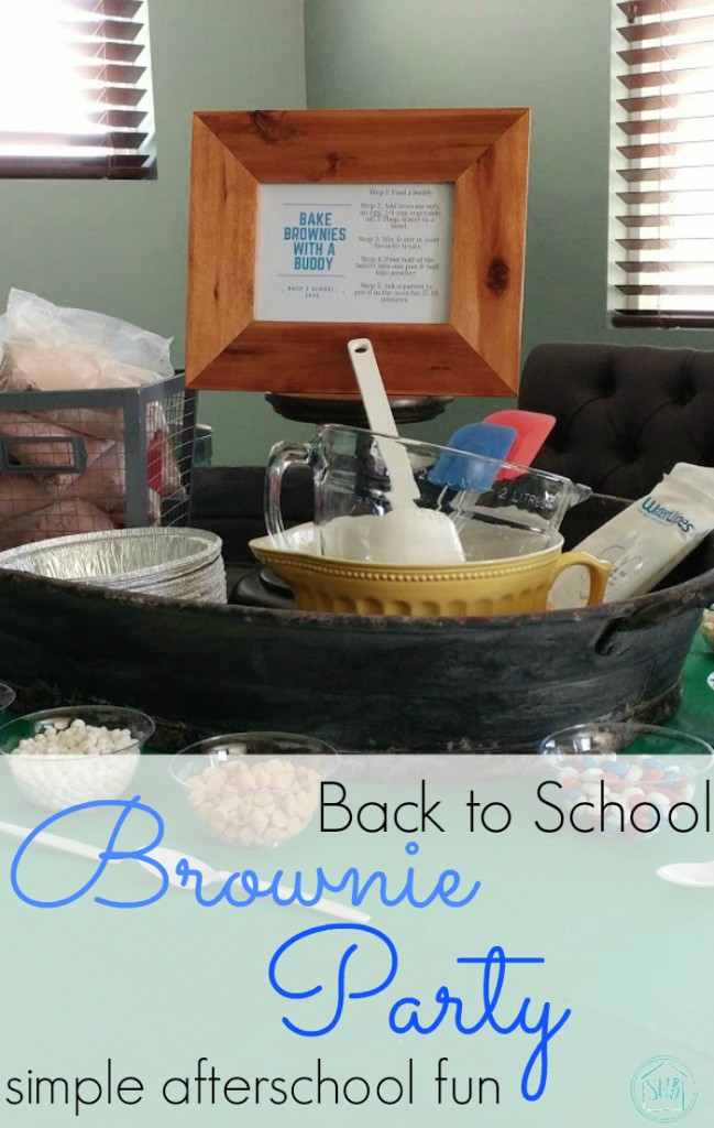 A Back to School Brownie baking Party - an after school activity. This post has lots of tips for hosting a successful after school party.