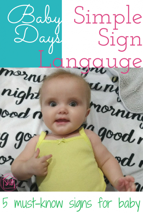 Super simple Baby sign language.  Communicate with baby with these 5 signs that are life-changing!  
