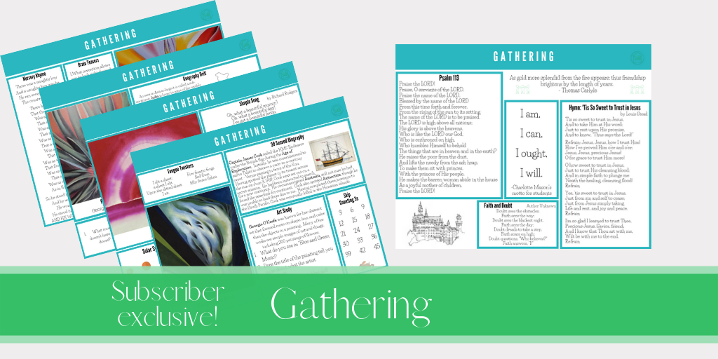 Subscriber Exclusive! Gathering printables