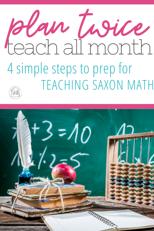 Make planning for Saxon math simple with these four steps for planning twice a month. 