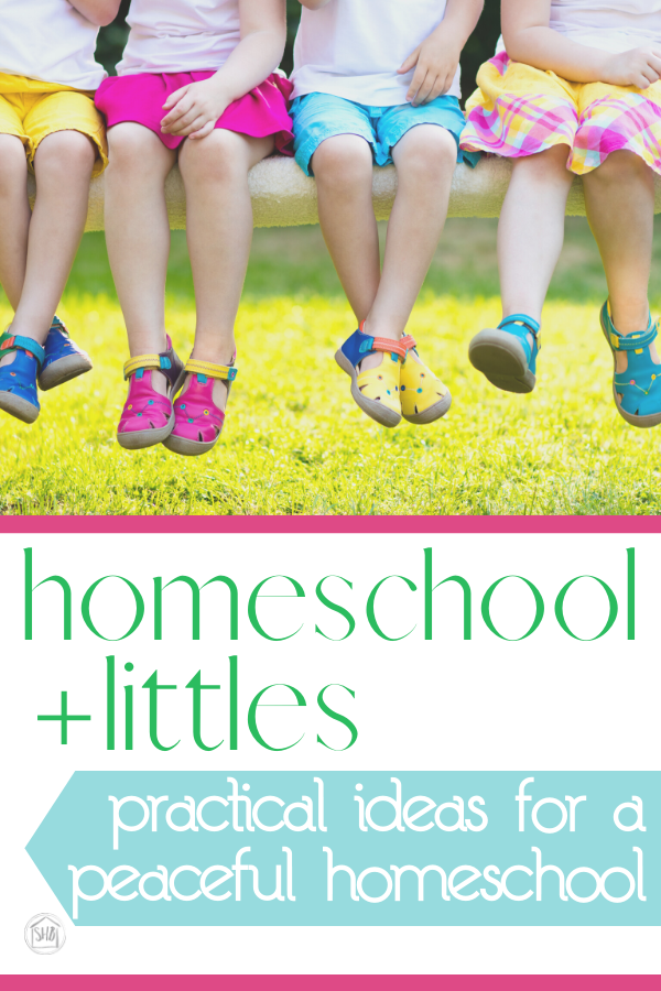 simple ideas for combining homeschool with preschool while keeping the peace.  