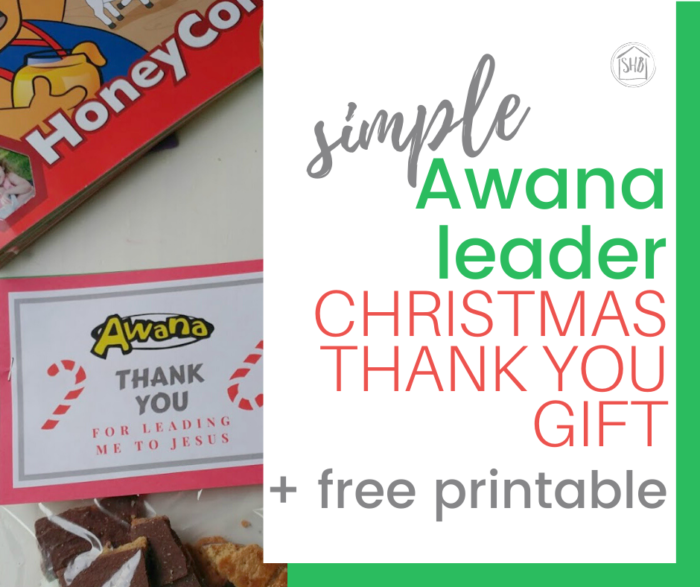 create and gift simple thank you for your Awana leaders for christmas - free printable and recipe included