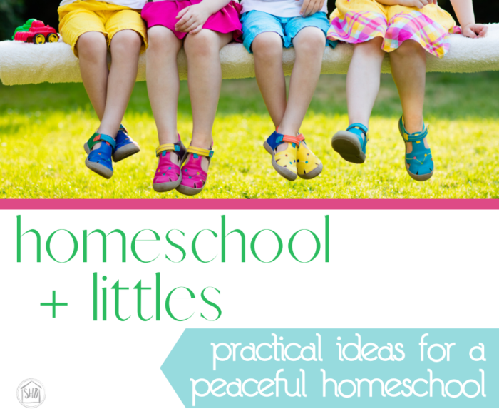 simple ideas for combining homeschool with preschool while keeping the peace.  