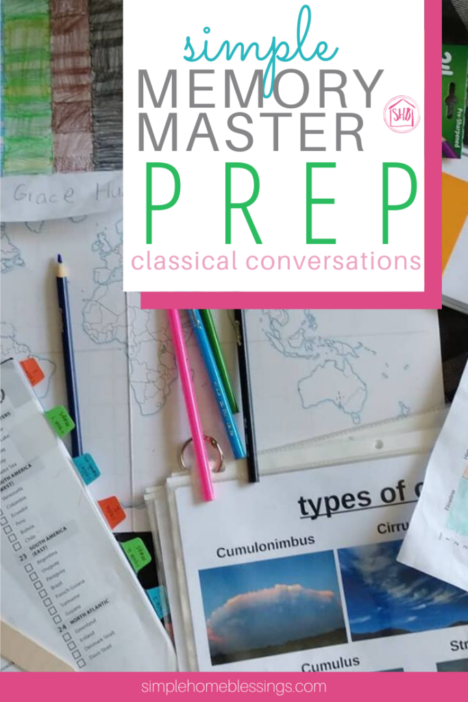 Classical Conversations memory master prep tips  - for any cycle