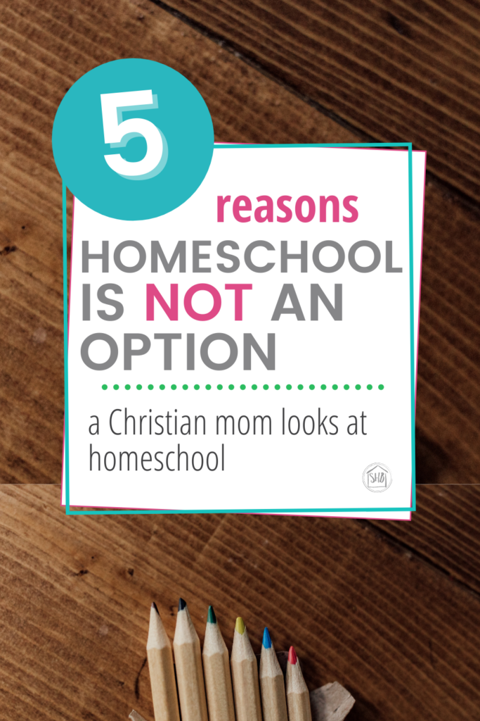 homeschool is NOT an option - some things to consider before you make the decision to home school or to send your kids to traditional school.