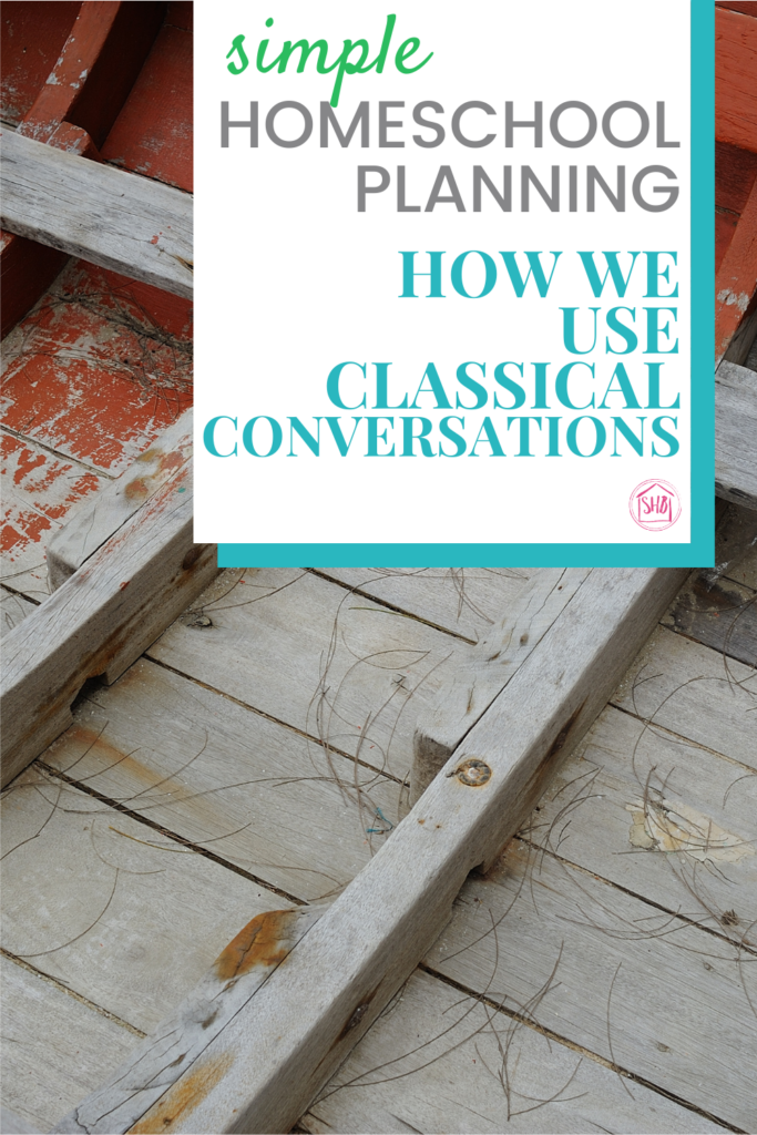 Simple homeschool planning - the pillars of our homeschool - how we use Classical Conversations in our homeschool. 