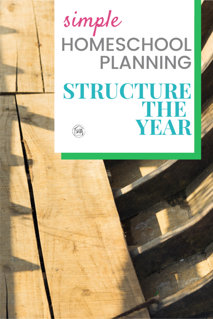 simple homeschool planning - the framework or structure of our homeschool year