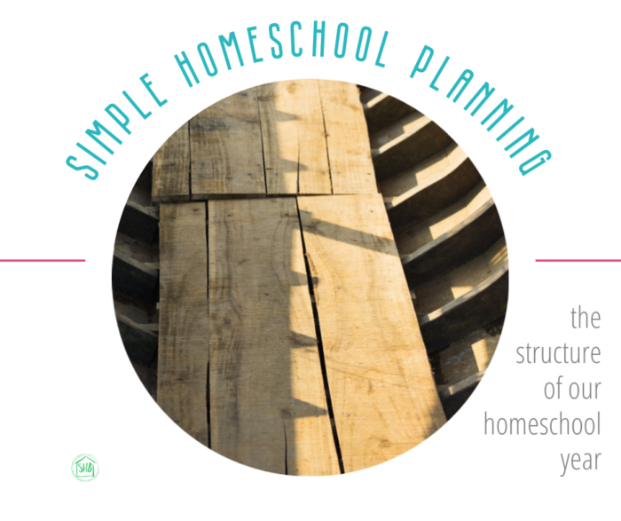 simple homeschool planning - the framework or structure of our homeschool year