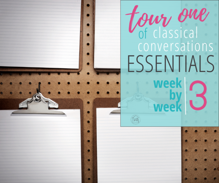 Continuing the first tour of Classical Conversations Essentials week by week, a peek behind the curtain and what we are actually doing