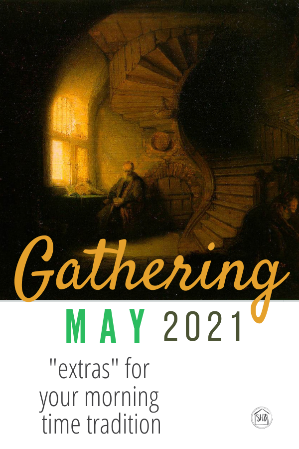 Refresh your morning time tradition with the May 2021 Gathering Placemats - a perfect dose of truth, goodness, and beauty