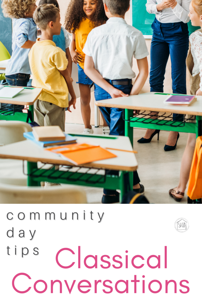 tips for making the most of Classical Conversations Community Day in your local community from a year 6 mom - with free printable resources! 