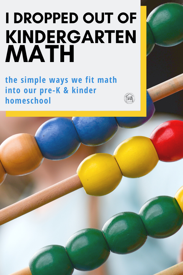 I Dropped out of Kindergarten Math - the reason I did and the simple ways we "taught" math in the early years of our homeschool experience