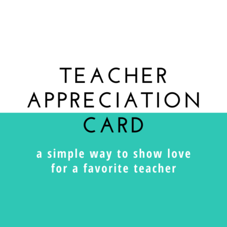 Teacher Appreciation Card